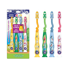Fun Animals Kids' Toothbrush with Suction Cup – 4 Pack