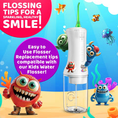 Kids Water Flosser Replacement Tips – 6 Pack