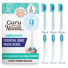Pressure Sensor Sonic Replacement Brush Heads – 6 Pack