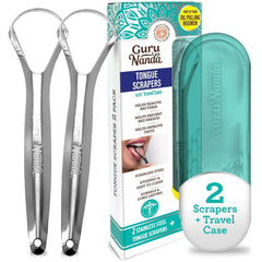 Spoon Shaped Stainless Steel Tongue Scraper – 2 Pack