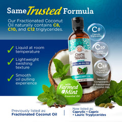 Cocomint Oil Pulling with 7 Essential Oils & Vitamins D3, E & K2 – 8 fl oz – 6 Pack