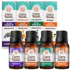 Lavender, Eucalyptus & Orange Essential Oils – Set of 4, 15 ml Each