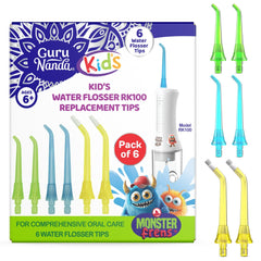 Kids Water Flosser Replacement Tips – 6 Pack