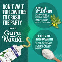 Hydroxyapatite & Neem Whitening Toothpaste, Fluoride Free – 4.2 oz