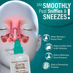 Sinus Rinse Bottle + 16 Saline Premixed Packets